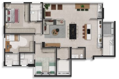 Planta 143m² Padrão